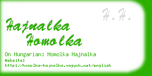 hajnalka homolka business card